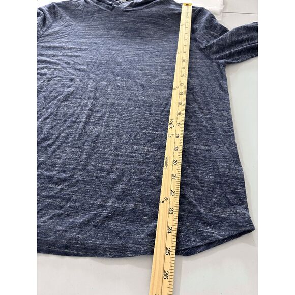 VRST Men’s Heathered Navy Lightweight Performance Hoodie Long Sleeve Stretch Top - Picture 5 of 8